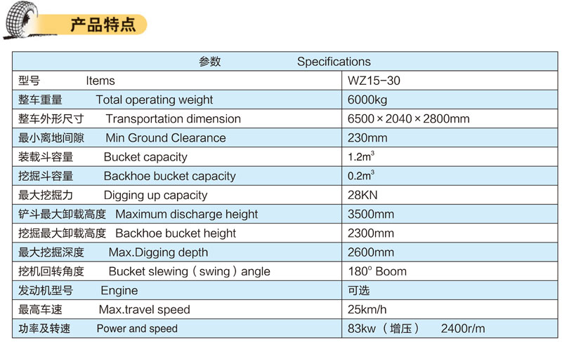 WZ15-30挖掘装载机